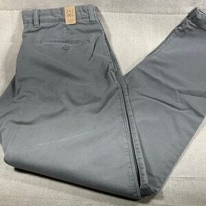J Crew Broken In Pants Mens 34x36 Gray Classic Fit Cotton Straight Casual Chino